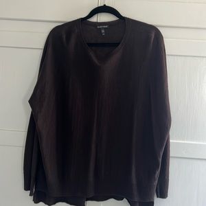 Eileen Fisher Large lightweight sweater. Chocolate brown hand wash..
